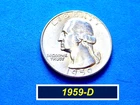 1959-D Washington 25¢ ➪ Full Design Details ➪ Uncirculated ➪ Nice Luster ➪2xy4