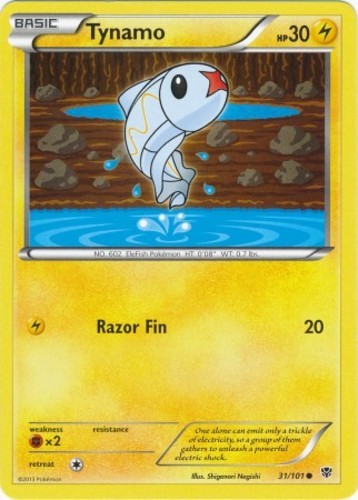 Tynamo - 31/101 - Common (Lp) Plasma Blast - Lightning Pokémon
