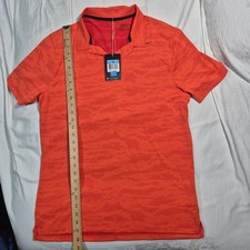 NWT Nike Golf Polo Shirt Mens M Orange Dri-FIT Stretch Jacquard Camo 885708-852