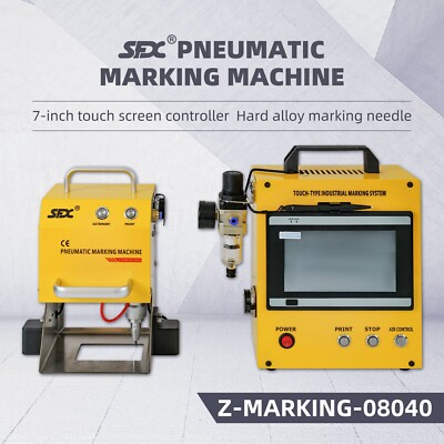 7'' Touch Screen Pneumatic Dot Peen Metal Print Integrated Marking Machine 110V