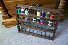 Vintage Wood Handmade Thread/Spool display