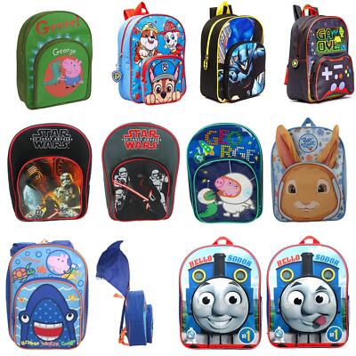 Boys Girls Kids Backpack Pocket Childrens Character Nursery Pre