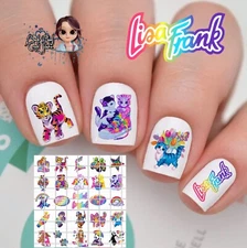 Lisa Frank Waterslide Nail Art Decals Set Of 50 Instructions & Bonus
