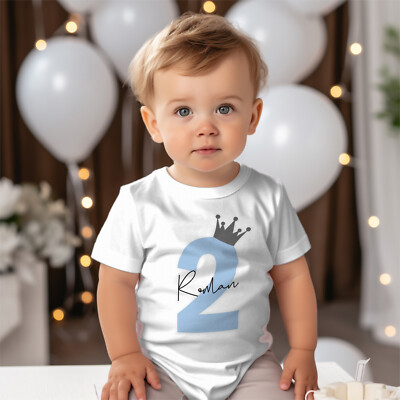 Personalised Birthday Name Age Baby & Toddler T-Shirt