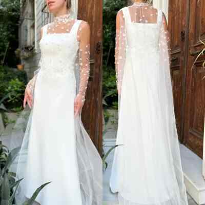 Elegant Lace Appliqie Pleat A-line High Collar Midi Dresses Evening Dresses