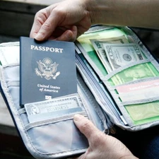 Family Passport Holder RFID Clutch Bag Travel Document Organizer Passport Wallet