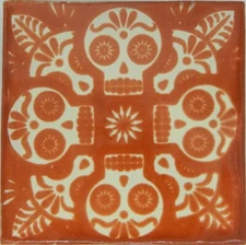 Mexican Tile Folk Art Handmade Talavera Backsplash Handpainted Mosaic # C398