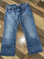 Joe's Jean Harvey Wash Size 27 Crop Blue Socialite Kicker Jeans
