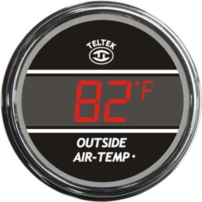Teltek 101  -  Red Digital Outside Air Temperature Gauge With Ice Warning