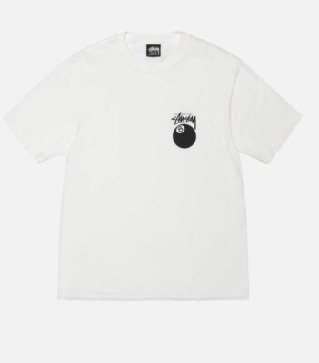 Stussy 8 Ball Pigment Dyed Tee Natural Large With Tags for