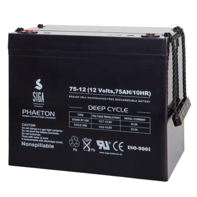 Akku AGM 75AH 12V Gel Batterie Elektromobil Rollstuhl Boot Seniorenmobil Caddy