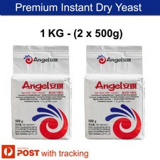 Angel Premium Bakers Yeast 1kg (2 x 500 Grams) Angel Instant High Active Yeast 