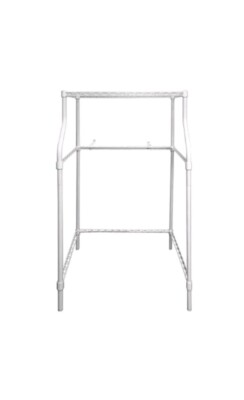 Compact Laundry Stand Space-Saving Metal Washer-and-Dryer Rack for Laundry Ro...