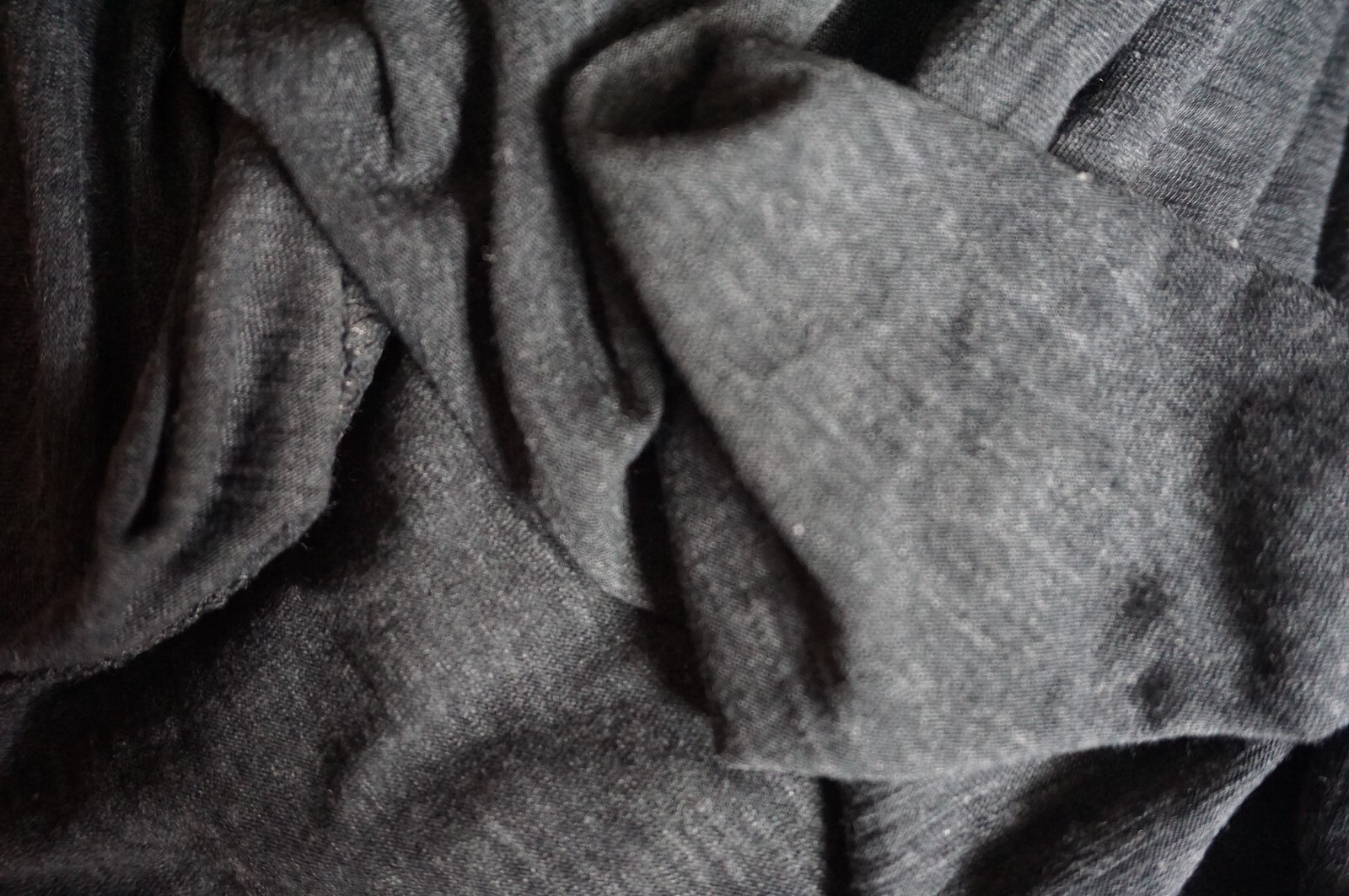 Grey melange button up button up sleeves raw edge jersey hippie boho tunic 18 image 9