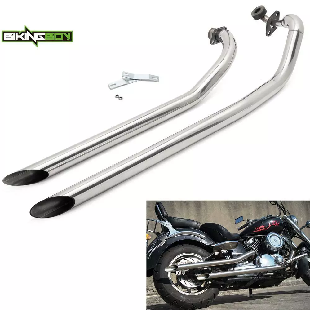 Shortshots Staggered Exhaust Pipes for Yamaha V Star 1100 XVS1100