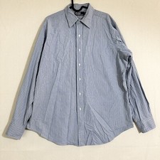 Ralph Lauren Polo Button Up Shirt Men's Large Blue Stripes