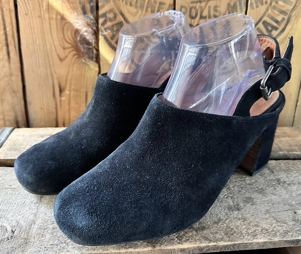 Zapatos de Gamuza Negros Gentle Souls Tacones Cordones Negocios Oficina Para Mujer Talla 9” Foto 3 de 4