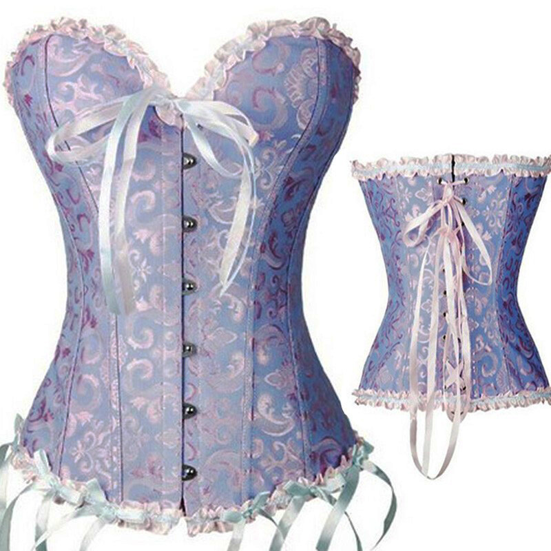 Corpetto Bustino Burlesque Stringivita Corto Beige Strass Raso