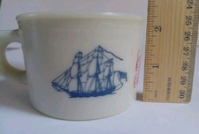Vintage OLD SPICE Shaving Mug Ship Grand Turk Salem 1786 EUC