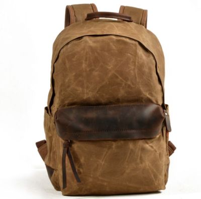 canvas leather dslr backpack New retro Men Canvas+Leather DSLR Camera Bag Backpack Travel Bag Waterproof