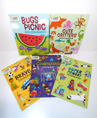 Coloring & Activity Books YOU PICK: Bugs, Critters, Brave, Super Powers, Courage