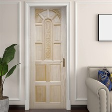 3D Simulation Door Self Adhesive Bathroom Door Murals Sticker Decals Decor
