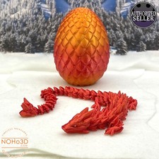 Gemstone Dragon and Dragon Egg, 3D Articulated Dragon Fidget Toy For Autism D012