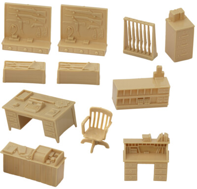 Marx Recast 19th/20th Century Gun Shop - 54mm unpainted plastic toy soldiers