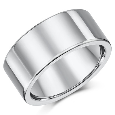 Titan Ehering Verlobungsring flach Hofform 10 mm Band Herrenring
