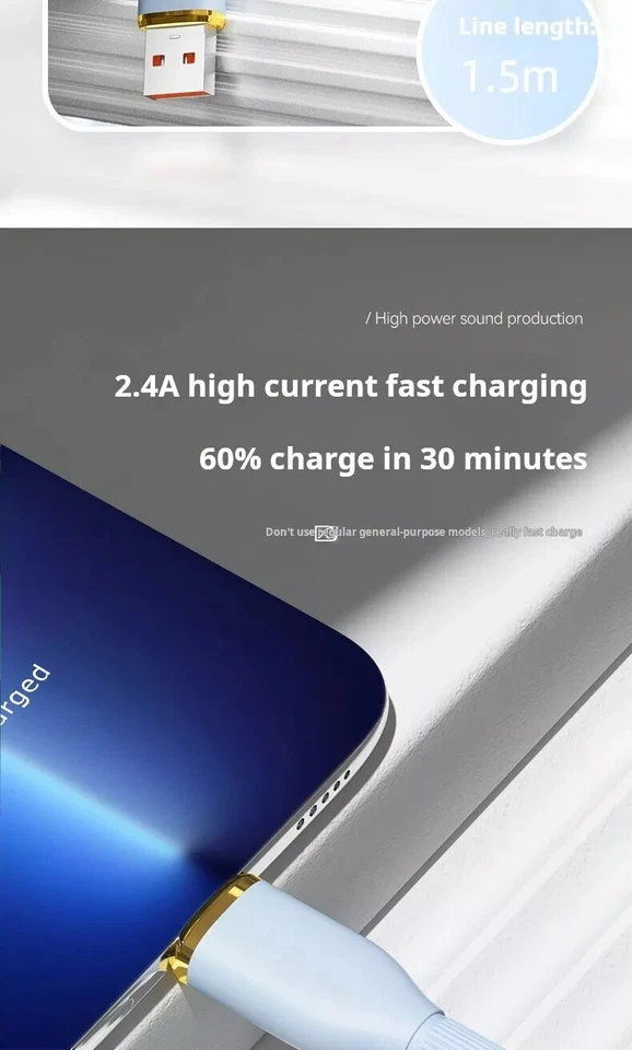 Original USB Fast Charger Cable Cord For iPhone 14 13 12 11 Pro Max X 8 7 6s 5ft - Image 2 of 4