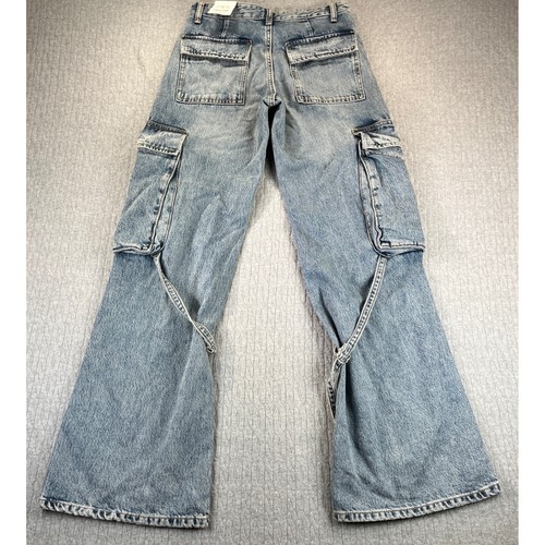 Zara Baggy Wide Leg Cargo new with tags women 0/28X32 Jeans Y2K mid rise Hip Hop - Bild 2 von 13