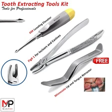 Complete Tooth Extraction Kit – Forceps & Root Elevators for Dentists & Surgeons