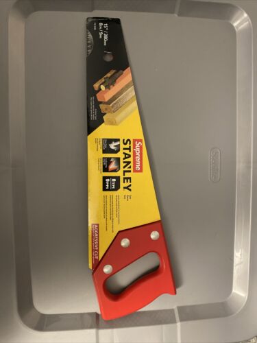 Supreme x Stanley 15" Hand Saw Aggressive Cut Red/White Authentic New With Box - Afbeelding 1 van 2