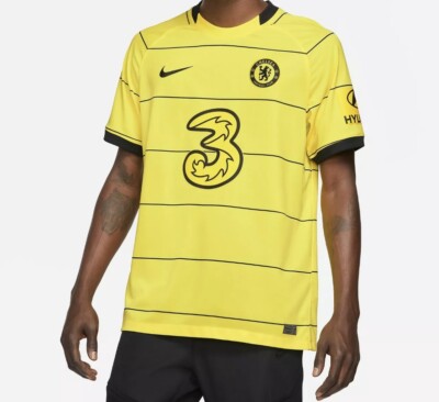 Nike Chelsea FC Away Stadium Soccer Jersey Yellow CV7888-732 Mens