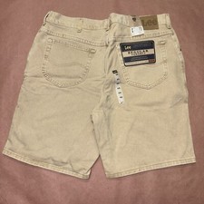 Vintage 1990  s Lee Regular Jean Shorts, Khaki Deadstock NWT, Size 40