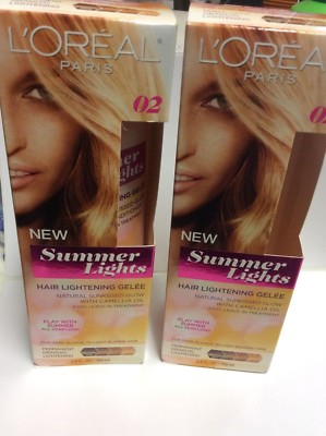 2 X L'Oreal Paris Summer Kit Dark Blonde to Light Blonde Hair #02 W/camellia oil