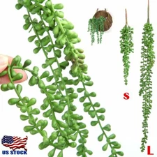 Artificial Hanging Plants Flower Fake Succulents String Of Pearls Green Vine Ivy