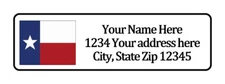 Texas Flag Personalized Return Address Labels 1/2 in by 1 3/4 in