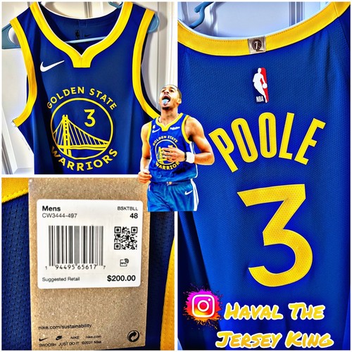 Men's Golden State Warriors Jordan Poole Nike Royal Authentic Jersey - Icon