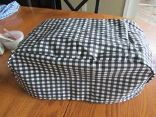Black Gingham  Appliance DUST Cover for Large Toaster Oven etc  FEW LEFT
