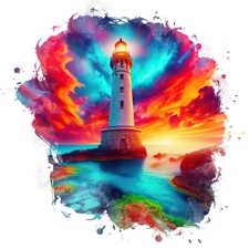 XXL 18X18 Car Sticker Majestic Lighthouse Weatherproof Vinyl Decal