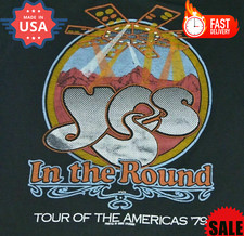 Yes Band In The Round Tour Cotton Black Unisex Full Size Classic Shirt