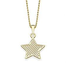 14K Yellow Gold Star of the Party Pendant  Necklace for girls