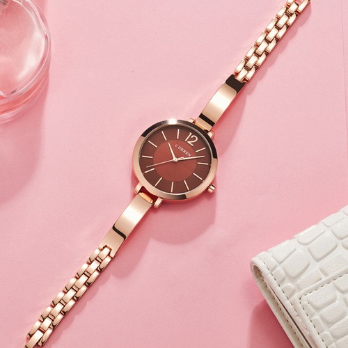 CURREN Women Quartz Watch Fashion Golden Wristwatch Ladies Girls Gift Watches - Picture 4 of 28