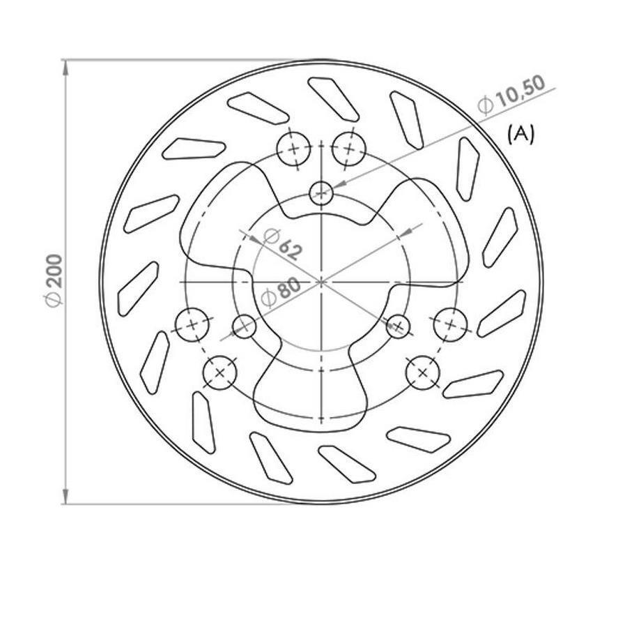 Disque de frein arrière 200mm haute durabilité pour XPS et XP7 Trail