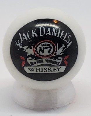 Jack Daniels Circle Glass 1'' Logo Marble w/ Stand
