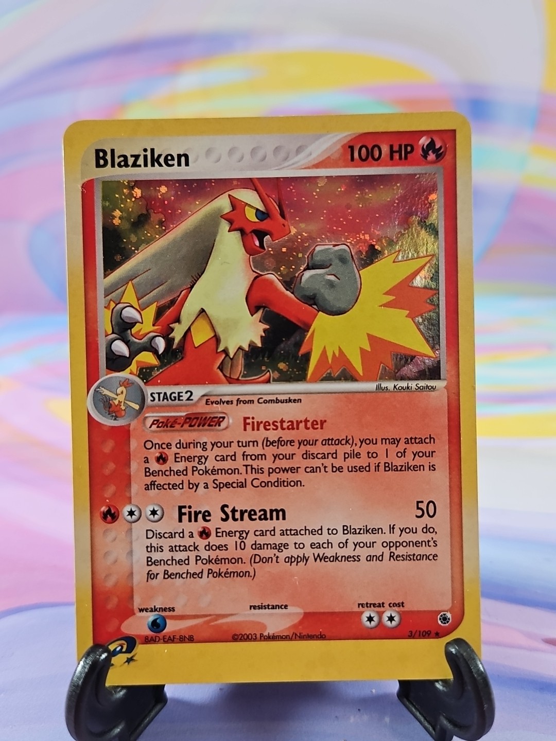 Pokemon TCG Ruby & Sapphire Card | Blaziken Holo 3/109 Rare
