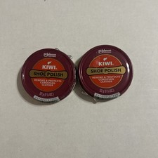 Kiwi Cordovan Leather Shoe Polish 1-1/8 Oz - Lot of 2 Tins New B6