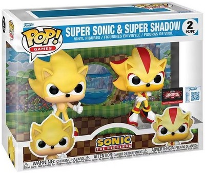POP Games Super Sonic & Super Shadow Vinyl Figure 2-Pack [Flocked]