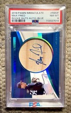 2018 Panini Immaculate Max Fried Rookie Bats Auto-Blue #RB-MF PSA 5/10